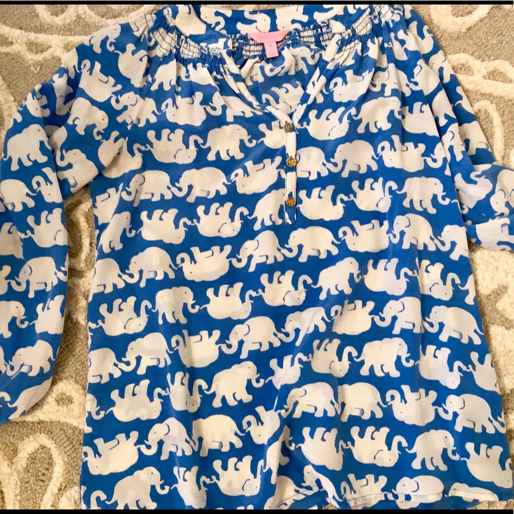 Lilly Pulitzer Elsa - Tusk in Sun Blue Elephant M